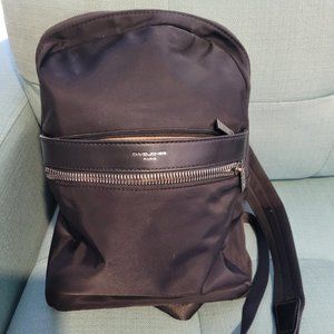 Black backpack, beige inside